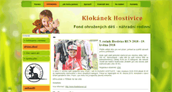 Desktop Screenshot of klokanekhostivice.cz